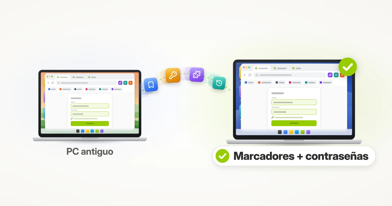 Transferir los marcadores a un ordenador nuevo: los marcadores, contraseñas, extensiones e historial del navegador vuelan del PC antiguo al nuevo